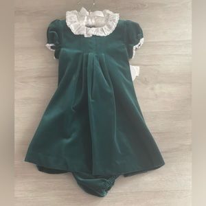 Classic Green Velvet Dress